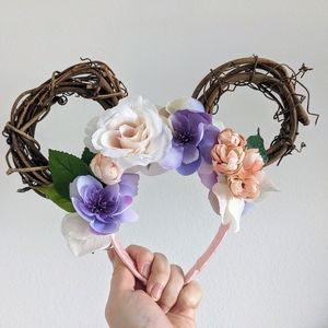 Handmade Rapunzel inspired light up Minnie ears headband